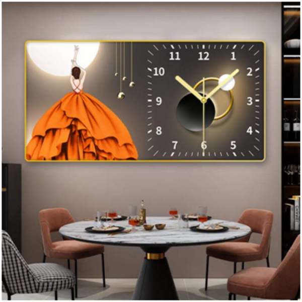Luxury Crystal Panel Wall Clock