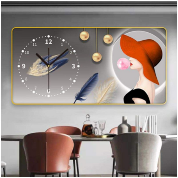 Luxury Crystal Panel Wall Clock
