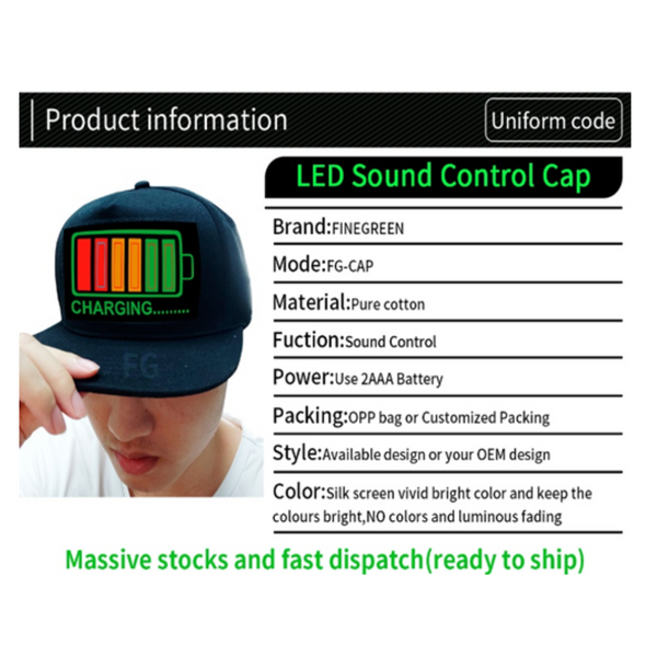 LED Sound Control Cap